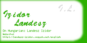 izidor landesz business card